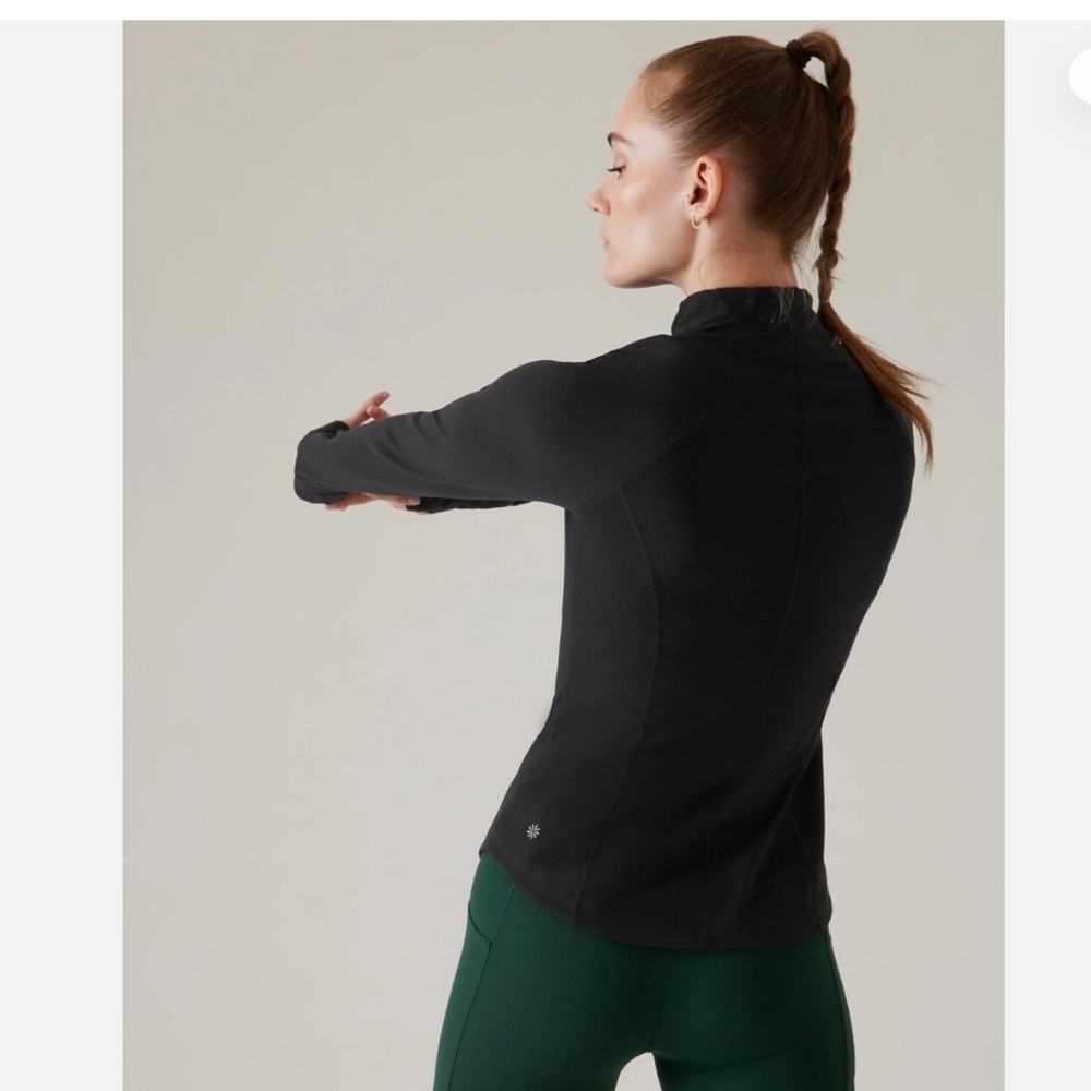 Athleta Black Pullover  Saluation Half Zip - Sz Large  NWOT
Active/ casual - Picture 3 of 9